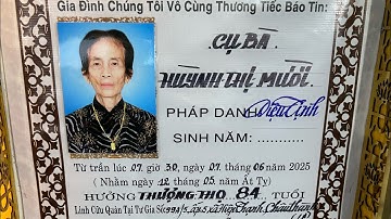 Lễ Tang Cụ Bà Huỳnh Thị Mười 84T(pd: diệu tịnh)(Cty mai táng tân an)