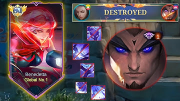 BENEDETTA DESTROYED YU ZHONG META HERO IN EXP LANE!! 🐉 | TOP GLOBAL BUILD