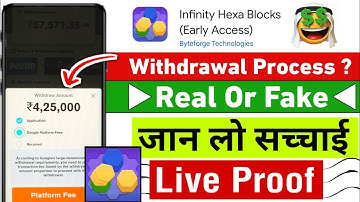 infinity hexa blocks app real or fake | withdrawal