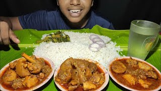 SPICY CHICKEN EATING WITH WHITE RICE AND SALAT |eating show|asmr|homemade|hungry piran|sbeatinshow21