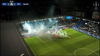 Ifk Norrköping Kastar In Pyroteknik I Kvalmatchen Mot Örgryte