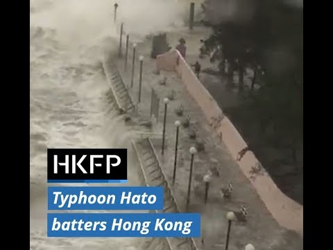 Typhoon Hato causes flooding in Hong Kong as city raises highest storm warning