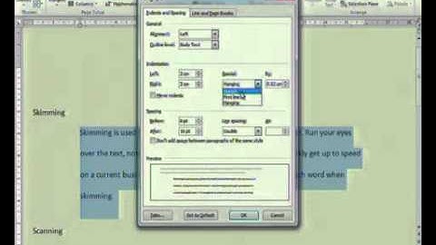 CAT 10 - Word Processing - 8 Format a Document in MS Word 2010 II