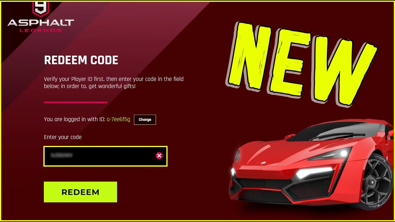 Asphalt 9 Redeem Codes August 2023 