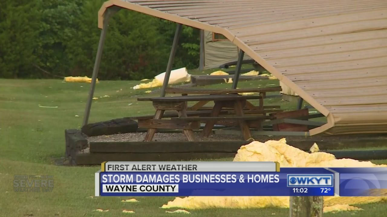 Storms damage multiple homes, businesses in Wayne County - YouTube