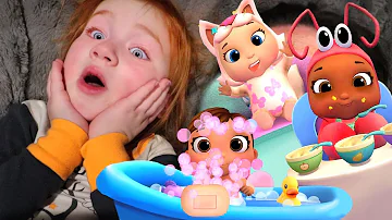 ALL MY BABIES!! Adley App Reviews THE MOVIE | baby animal doctor | 1 HOUR playing games with family!