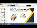 Make a simple powerpoint presentation on 5g technology  how to make a ppt presentation 