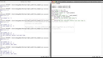 Creating a Maths quiz in Python Step 2