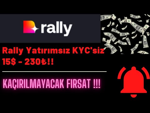 YATIRIMSIZ MİNİMUM 15.10$-230₺ Rally Token Airdrop !! Kripto Para ve Kripto Airdrop !!