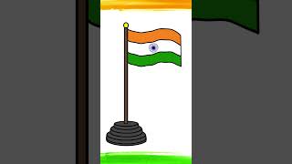 How to Draw Indian Flag #indianflagdrawing #independenceday2022 #youtubeshorts