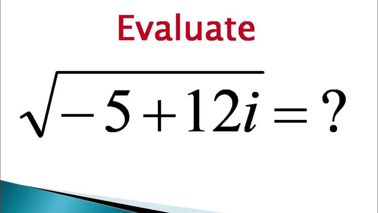 how-to-evaluate-square-root-of-a-complex-number-youtube