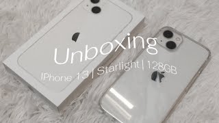 [ENG CC] UNBOXING IPHONE 13 STARLIGHT 128GB + ACCESSORIES 🤍🌟