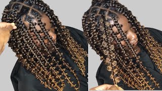 Butterfly Box Braids with Brick Parting Tutorial | Box braids hairstyles screenshot 1
