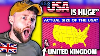 SHOCKED BRIT Reacts to How Big is USA Actually? *INSANE*