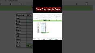 Sum Function in Excel. #excel #exceltips #exceltricks #exceltutorial #shorts #excelshorts