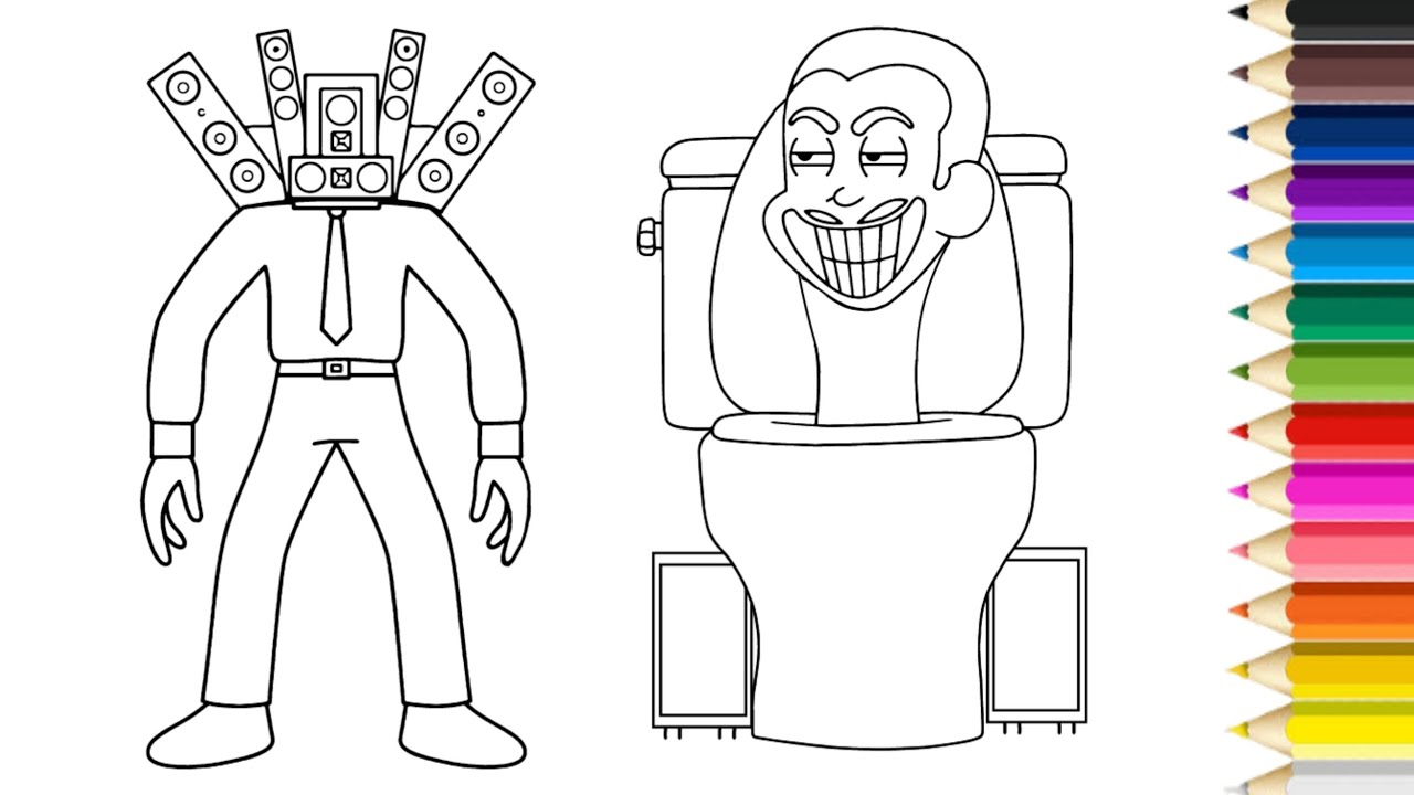 SKIBIDI TOILET UPGRADED SPIDERMAN TITAN CAMERAMAN COLORING PAGES