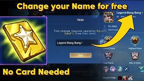 How to Change your Name in Mobile Legends For Free ? No Card Needed #mlbb #mobilelegends #rename