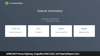 8/998 Old Princes Highway, Engadine NSW 2233 | AuPropertyReport.Com 8/998 Old Princes Highway, Engadine NSW 2233 | AuPropertyReport.Com