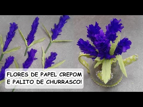 DIY FLOR - PAPEL CREPOM E PALITO DE CHURRASCO! - thptnganamst.edu.vn