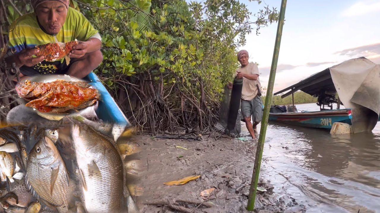 Sendirian Pasang Perangkap Dan Bermalam Dapat Kakap Langsung Masak Kakap Goreng Krispi