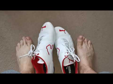 Rob's Puma Future Cat sockless shoeplay