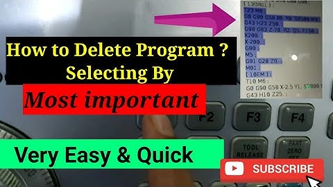 Delete CNC program By Selecting !! Quick and Easily !! chayan karake prograam ko kaise delete karte