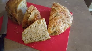 How to make green Chile cheddar sourdough bread