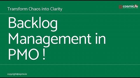 Mastering the Backlog in Cosmic AI PMO Software