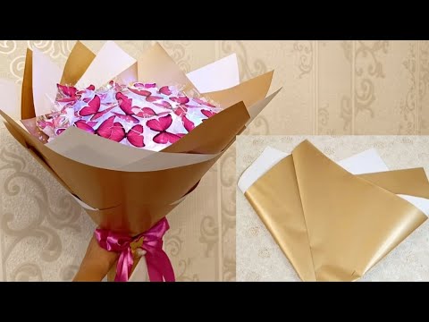 Buketlərin bağlanma qaydası💐 Kəpənək buketi bağlamaq/ How to make a bouquet