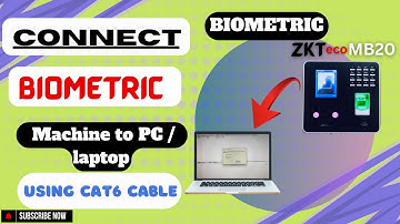|How to connect biometric machine to pc/laptop| USING CAT6 CABLE| ZKTeco MB20|