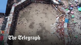 video: Watch: Colombian bullring collapses killing at least four with hundreds injured