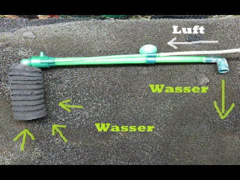 Aufbau eines Hamburger Boden MattenFilters | Filtermatte und Luftheber | DIY Setup Axolotl Tank