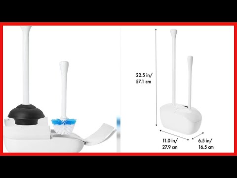 OXO Good Grips Set Toilet Brush & Plunger Combo, White