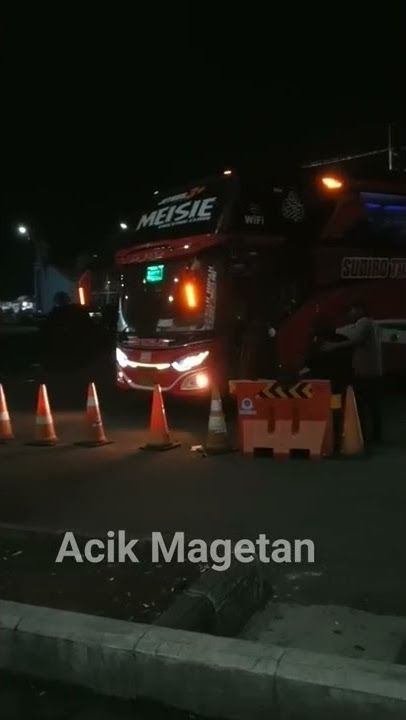 Bersinar lampu bus stj meisie terminal maospati magetan | sudiro tungga jaya