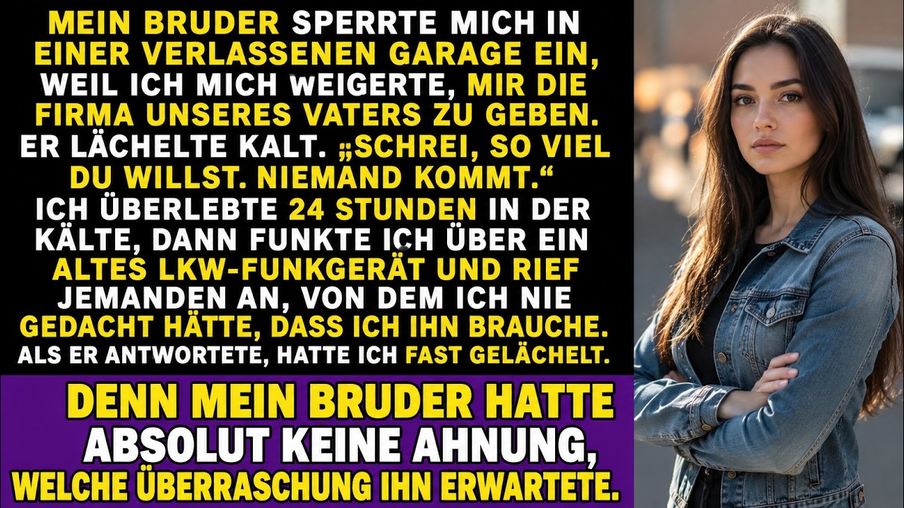 Mein Bruder sperrte mich bei minus zehn Grad in eine verlassene Garage und warf das Vorhängeschloss zu. Durch die gesprungene Scheibe grinste er und sagte: „Schrei so viel du willst, Jennifer....