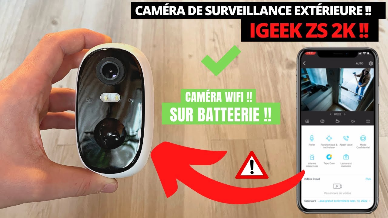 TEST CAMÉRA DE SURVEILLANCE IEGEEK ZS GQ1 !! CAMERA DE SURVEILLANCE  EXTERIEURE SUR BATTERIE !  