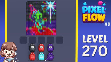 Pixel Flow Level 270 Solution Walkthrough