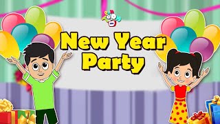 New Year Party | Welcome 2022 | Animated Stories | English Cartoon | Moral Stories | PunToon kids