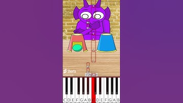 Disappeared!😱😱Sprunki Durple X Gray Easy Magic Trick Animation(@glitch_pill) - Octave Piano Tutorial