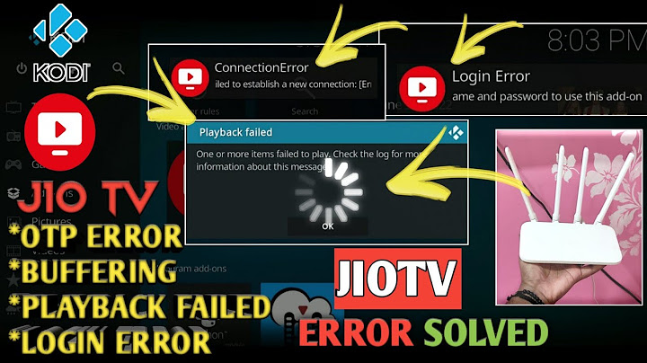 Kodi one or more items failed to play