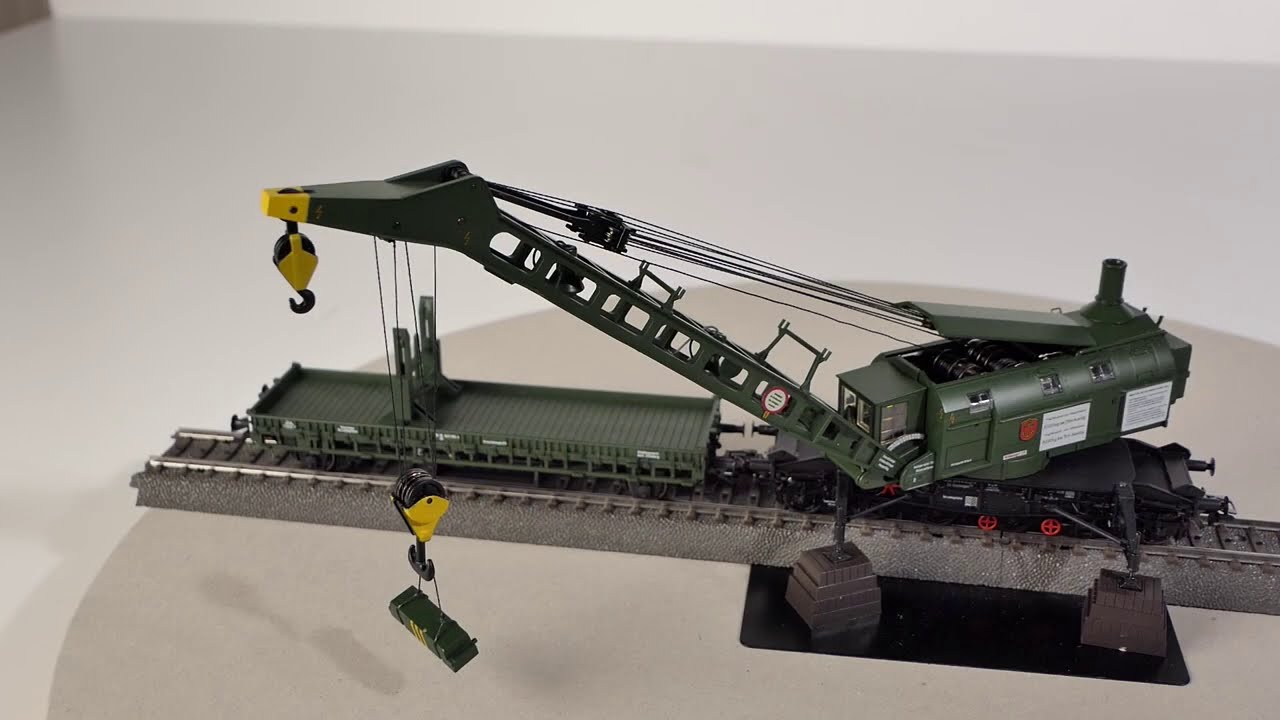 Unboxing H0-Dampfkran Ardelt Bauart 058 Märklin 49571 faszinierendes 1:87-Technik-Spielzeug - Review