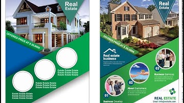 Real Estate flyer design template using coreldraw