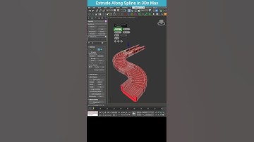 Extrude Along Spline in 3Ds Max — Extend Geometry Along a Curve #shorts  #3dsmax #modeling