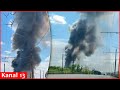 Ukrainian army attacked Russian weapons depot in Luhansk - Footage from the area