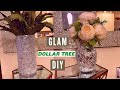 GLAM DOLLAR TREE  DIY // HOW TO GLAM UP A VASE WITH CRUSHED GLASS MIRROR