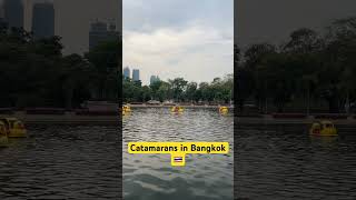 Catamarans in Benchakitti park, Bangkok 🇹🇭 Tourist attraction