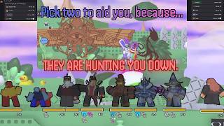 Pick two to aid you, the rest are hunting you. [Block Tales Battle Simulator]