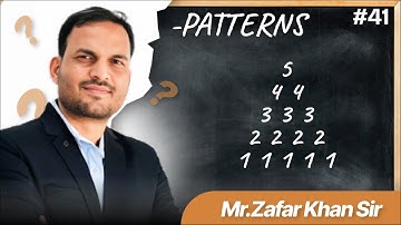 41. Pattern In Python By Zafar Khan Sir