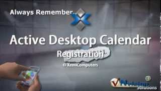 Active Desktop Calendar - Class No. 3: Registration