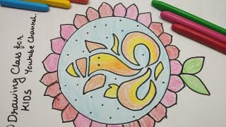 Simple Ganesha drawing and coloring / easy Ganpati drawing color for kids